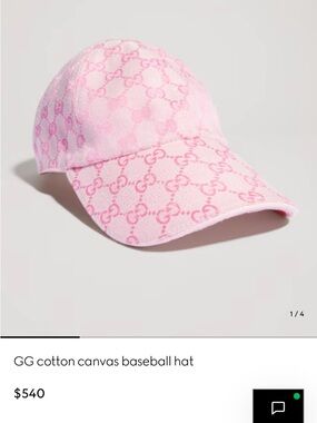 Gucci Pink GG Monogram Baseball Cap